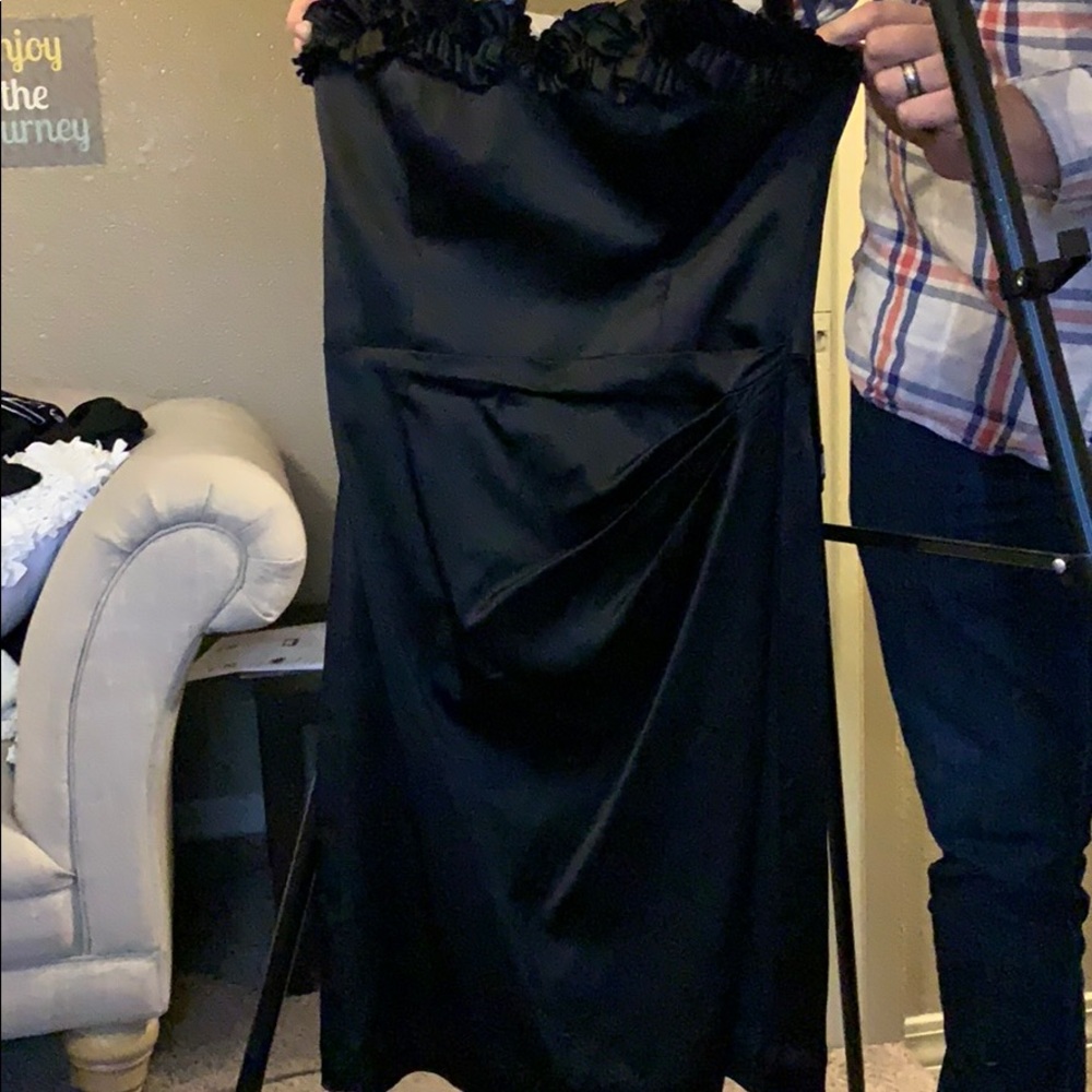 Black strapless dress WHBM